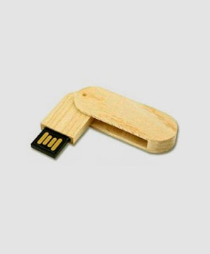 Pen drive ecológico arredondado retrátil | Print Show Gravações